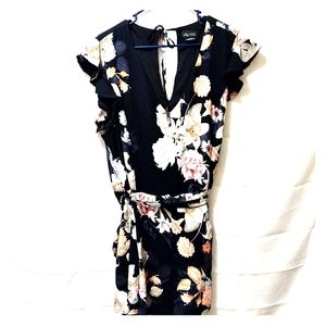 City Chic Plus Size Floral Womens Romper